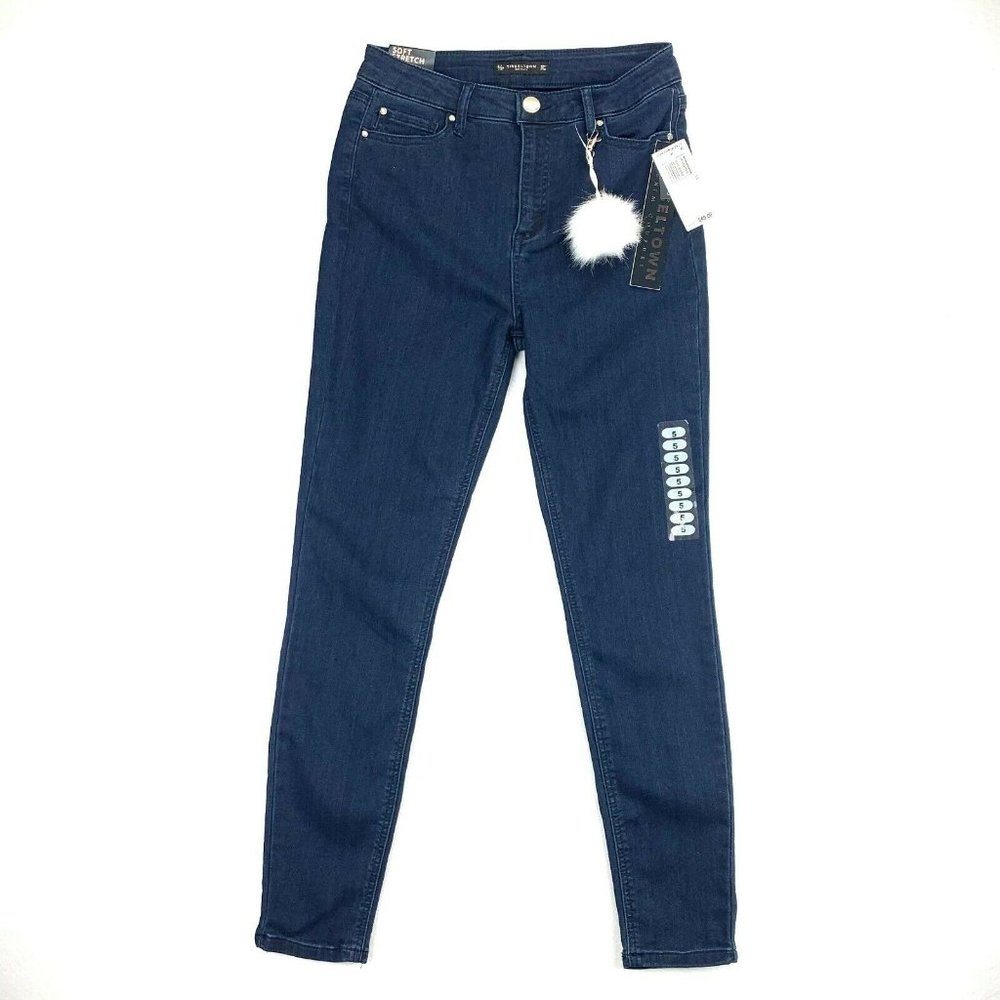 Tinseltown Junior Denim Couture Soft Stretch High Waist Skinny Jeans Size 5/27